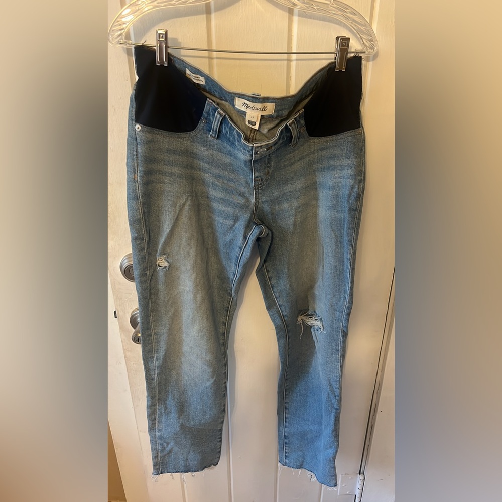 Madewell MATERNITY Light Blue Straight Leg Jeans